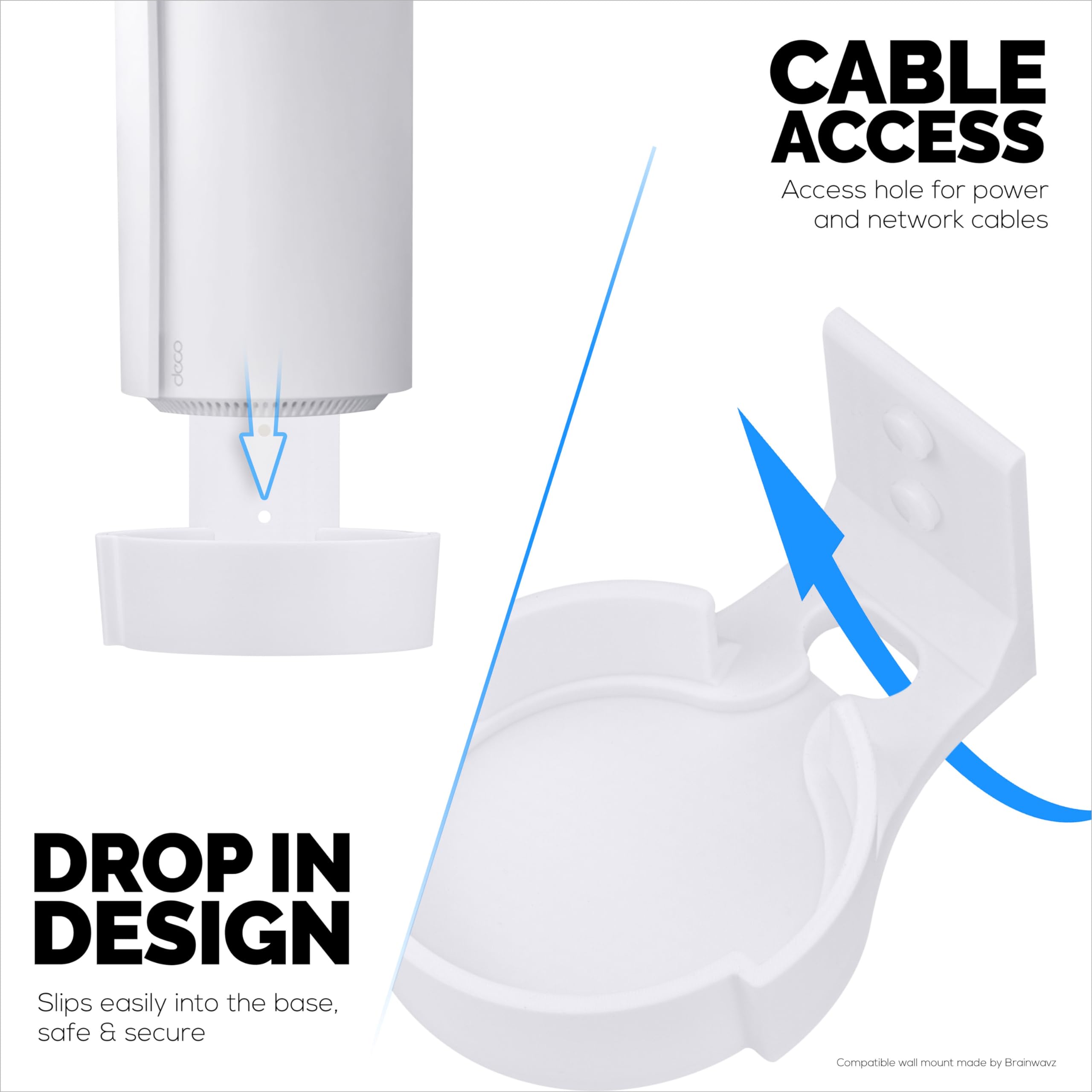 Adhesive Wall Mount for TP Link Deco X90, X95 & XE200 WiFi Mesh
