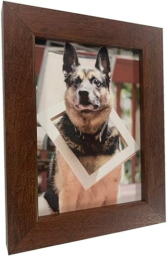 Miniatura 3 de Marcos planos de 14 x 24 pulgadas, color marrón nogal campestre de 1.25 pulgadas, acabado liso envuelto de madera compuesta para decoración de