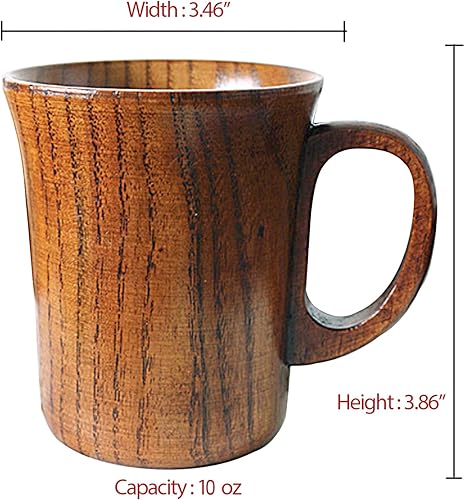 Miniatura 2 de vasos vintage para cerveza, de madera, elegantes, con asa, 12 onzas, tazas de café