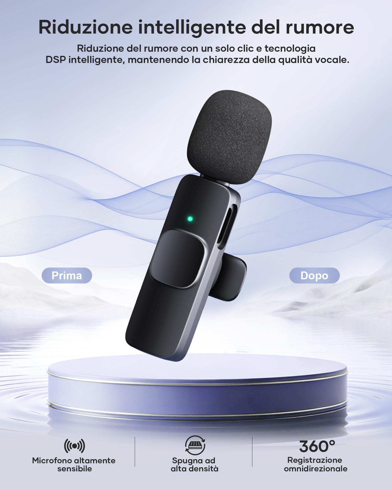 KUKIHO 2 Microphones Cravate sans Fil pour iPhone/Smartphone, Mini-Micro USB-C pour vidéos sur Les réseaux Sociaux, vlogging, TikTok, Youtube, réduction du Bruit, avec Pince, Plug-and-Play