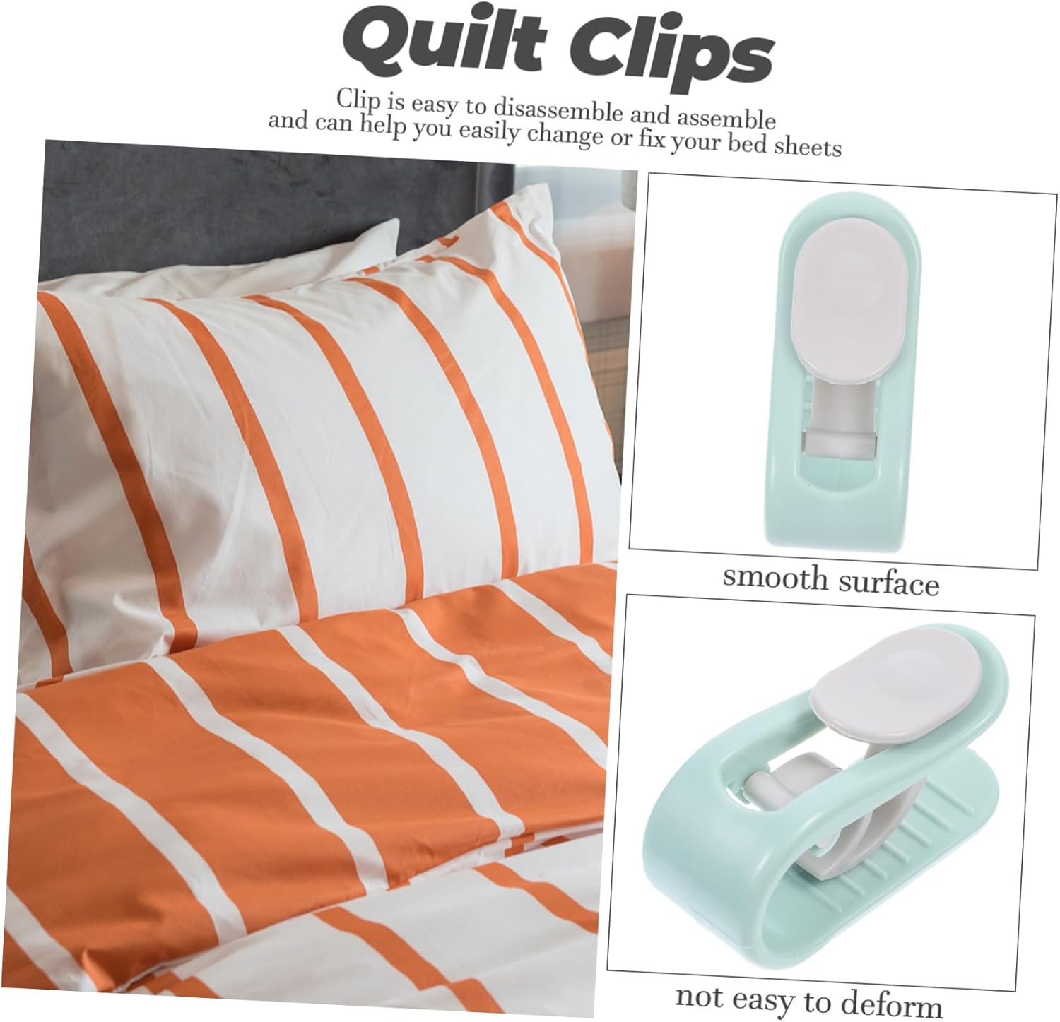 50pcs Quilt Cover Clips No Pin Blanket Fasteners Invisible Quilt Clamps for Secure Bedding for Duvets and Practical Grippers Fresh Green