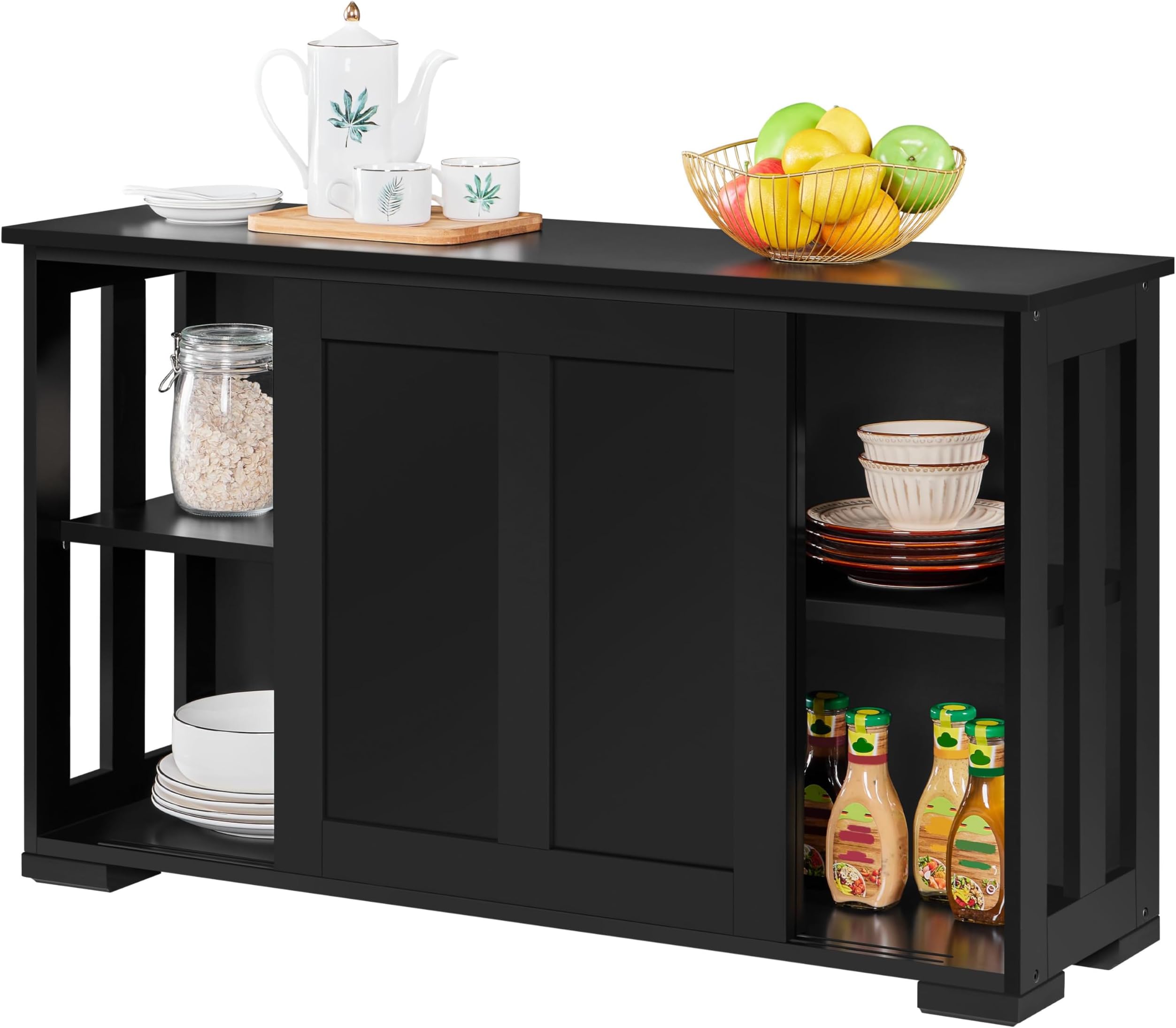 Buffet Menuble De Rangement Design Contemporain Graphique 2 Placards Porte Tagres Rglables En Bois Noir Mtal Dor  Fb34b20e 22a6 5456 A6a8 31a64d6cb898