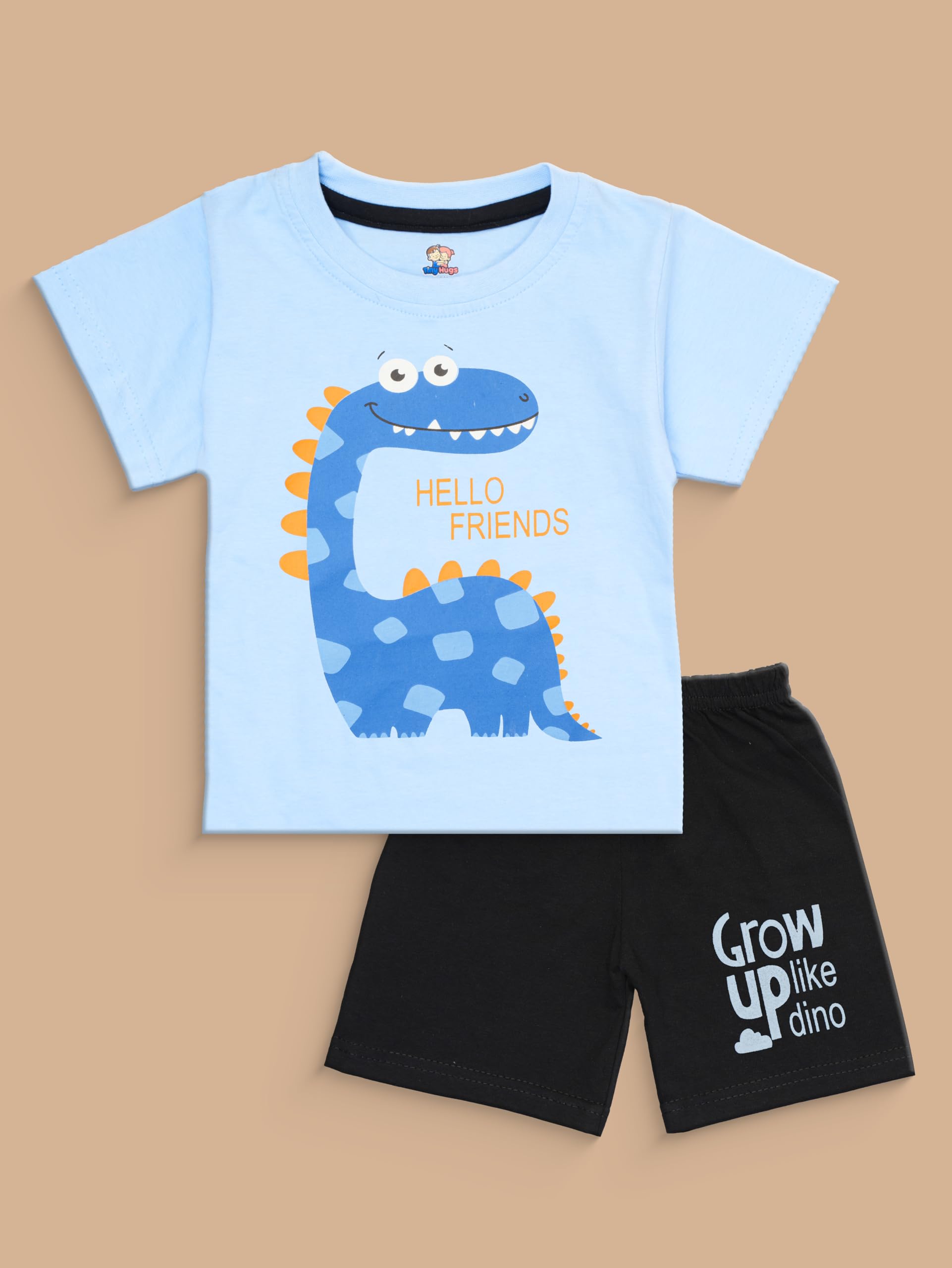 BURBN Boys cotton tshirt and pant set(Multicolor3)(12-18 Months) 1
