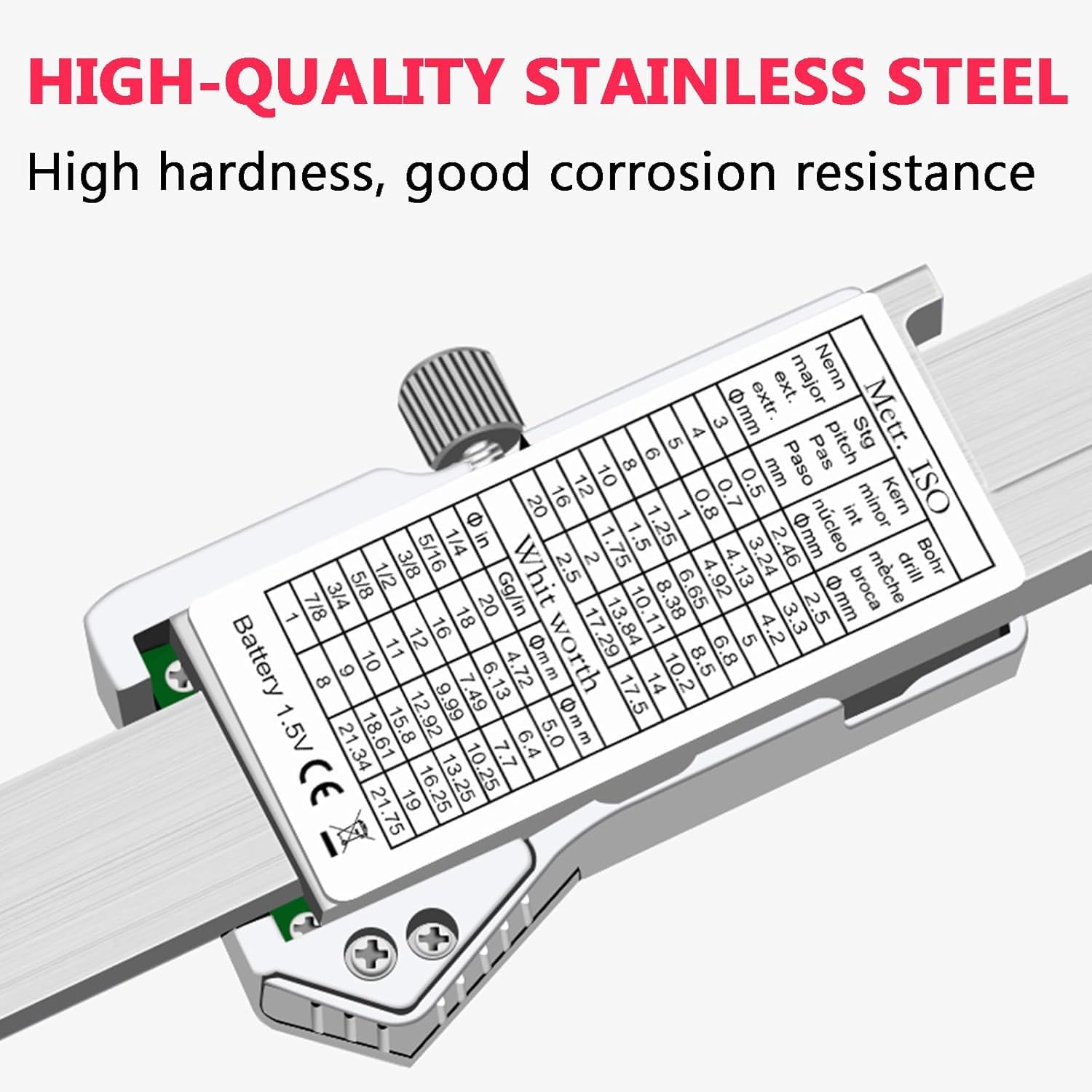 Calibrador Digital de holgura cónica, precisión ±0,03 mm, resolución 0,01 mm, galga de espesores de cuña para Soldadura Industrial, Regla de inspección de Flujo Continuo, para apli