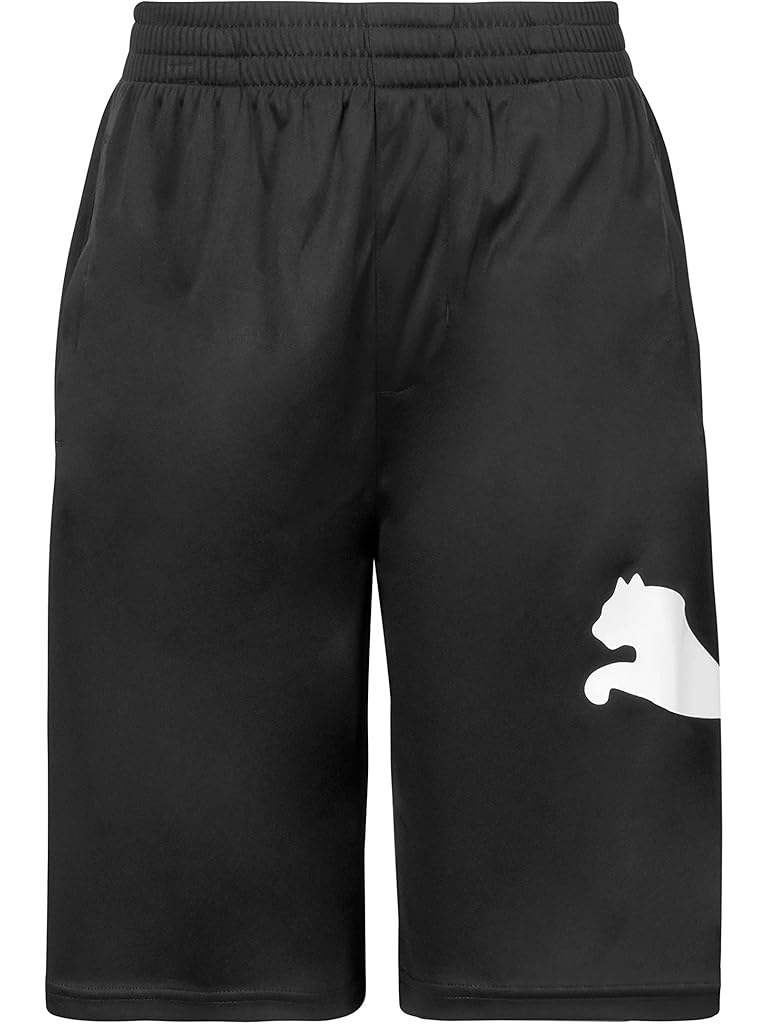 Black PUMA Boys' Core Essential Athletic Shorts