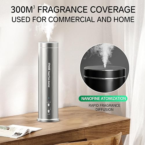 Miniatura 4 de Difusor de aceite esencial sin agua para habitaciones grandes, cobertura de 1200 pies cuadrados con aplicación Bluetooth y control remoto con