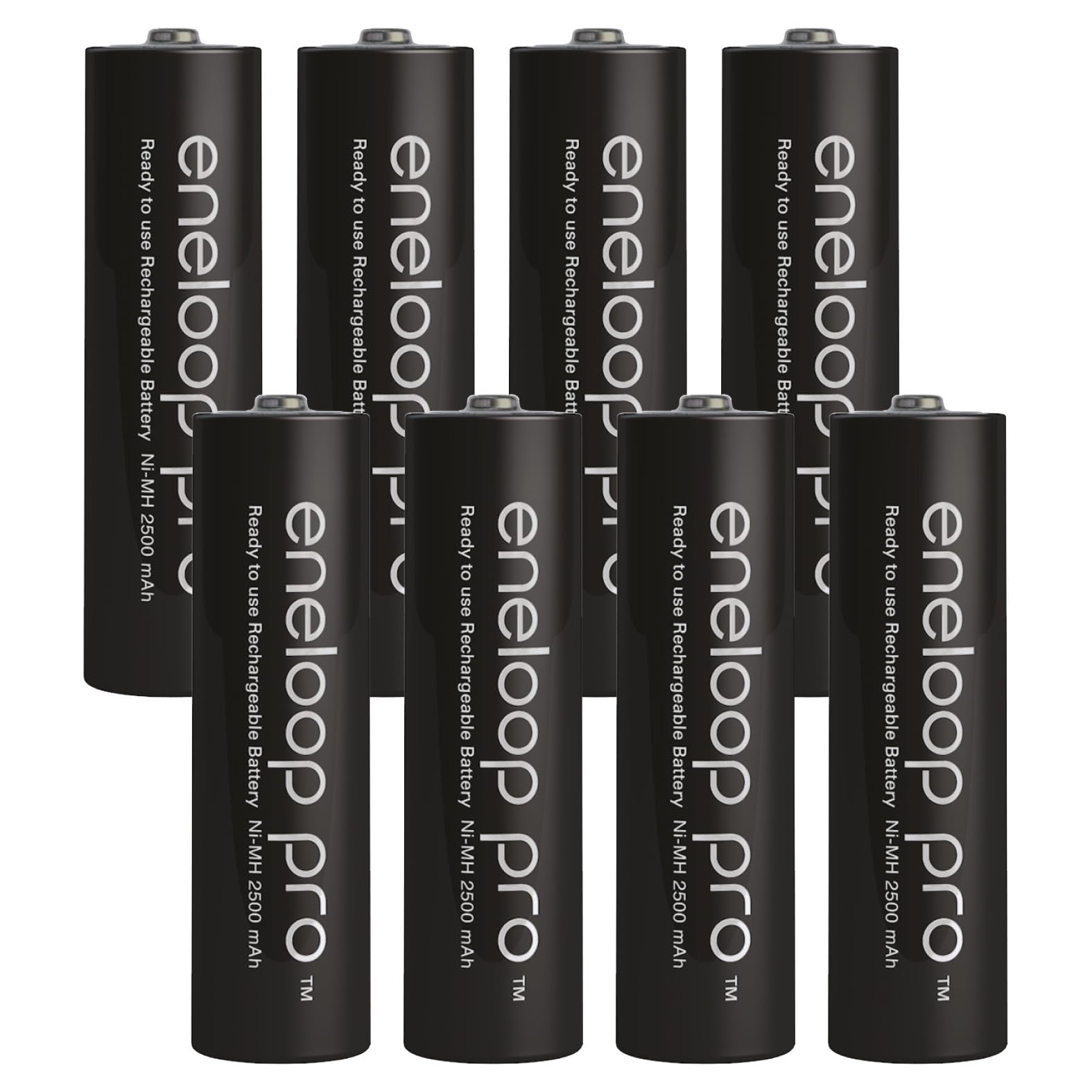 Kraftmax Panasonic Pro XX AA/Mignon - Pilas Recargables (8 Unidades, 2550 mAh, Ni-Mh, en Caja kraftmax V5)
