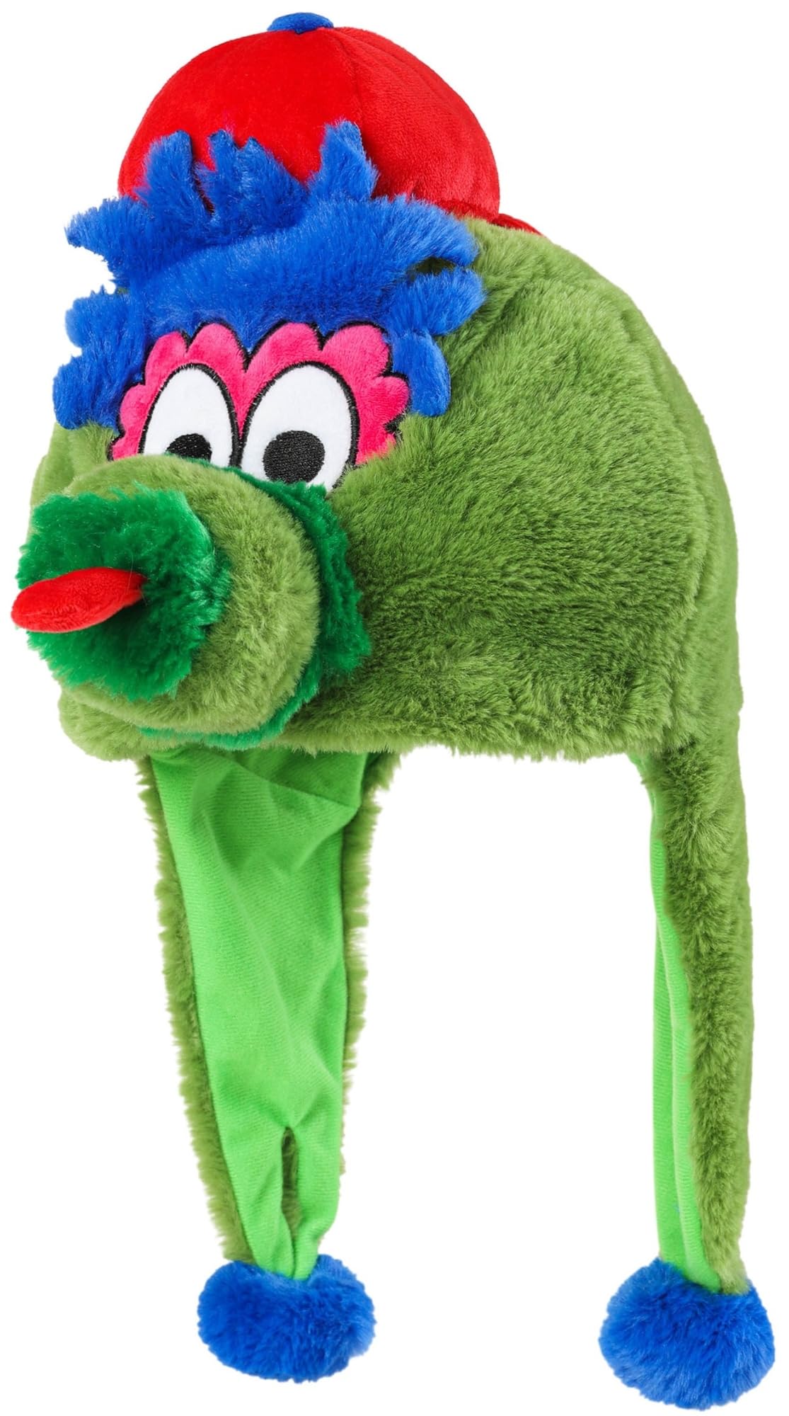 Foco Unisex Green Phillie Phanatic Philadelphia Phillies Mascot Plush Hat