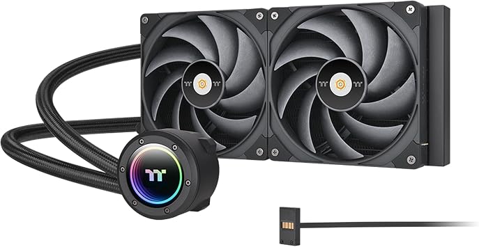 Thermaltake TOUGHLIQUID 240 EX Pro ARGB Sync All-in-One CPU Liquid Cooler / Fan 120 * 2 / PWM 5002000 / Waterblocak MB Sync only / Black / CL-W418-PL00BL-A