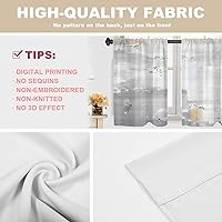 Vista 154 de Cenefas de cocina modernas con patrón de cobre marrón dorado para ventanas, cenefas opacas abstractas de marcas de arañazos y cortinas opacas