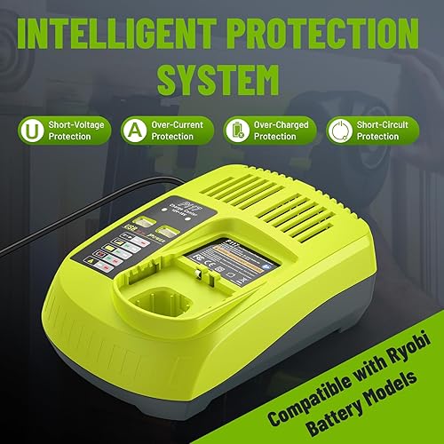 Miniatura 4 de P103 18V 3000mAh 2-Pack de 2 baterías de repuesto P117 12V-18V cargador para cargador de batería Ryobi Combo compatible con P100 P102 P104 P105 P107