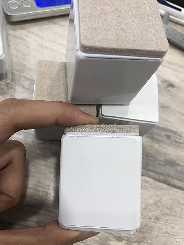 Miniatura 3 de Elevadores autoadhesivos de 2 pulgadas para camas y muebles, elevadores de muebles de acero a muebles o camas pesados, elevadores autoadhesivos para