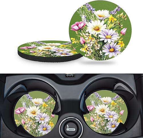 Miniatura 18 de Portavasos para Portavasos de Automóvil, Paquete de 2 – Posavasos Universales Antideslizantes de 2.75" con Inserto para Automóvil, Posavasos de Goma