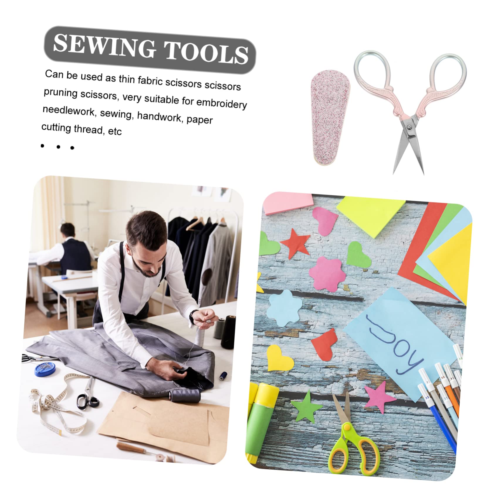 Lurrose 4pièces Ciseaux à Broderie Portables Dégradé De Couleur Petits Outils De Couture Pour Étudiants Avec Et Confort Ergonomique