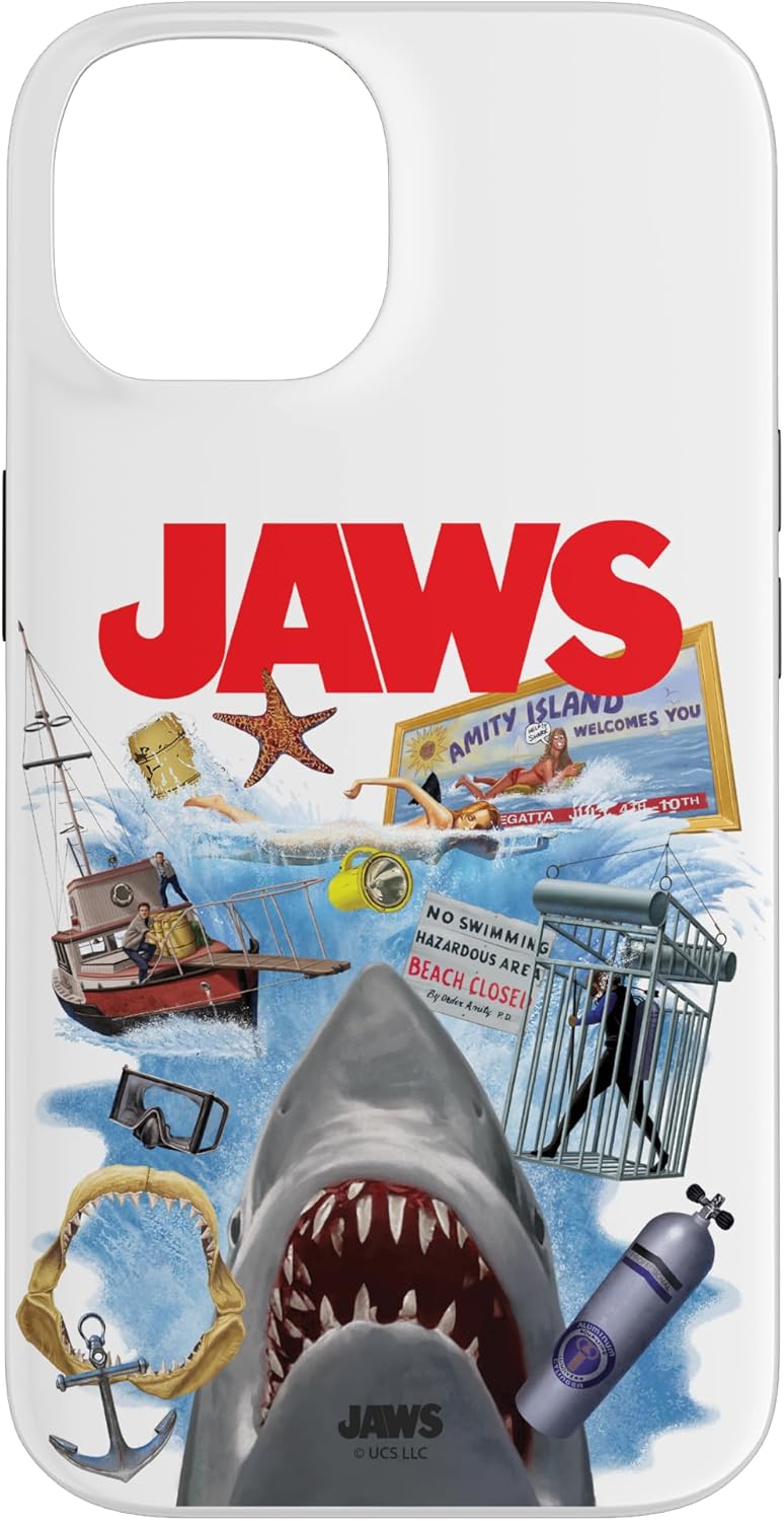Jaws 50th Anniversary Poster Amity Island Collage 2-Sided Case for iPhone 13