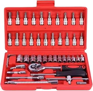 Small 46-piece Automotive Repair Tool Set: Ratchet Wrench, Socket, Car Repair Kit, Household Toolbox Combination For Maintenance(Style B)