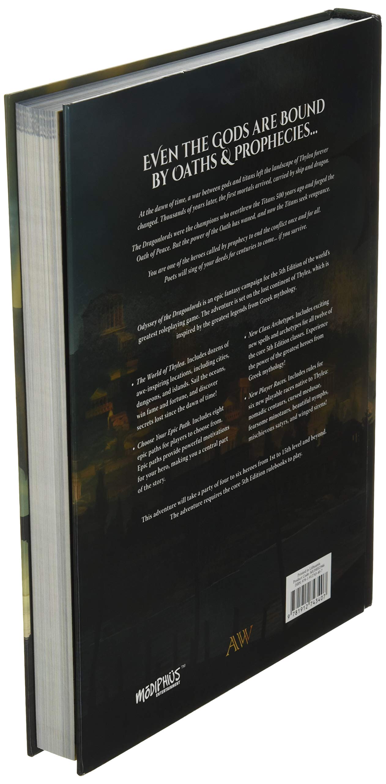 Modiphius Entertainment | Odyssey of The Dragonlords: Hardcover Adventure Book | Role Playing Game | English