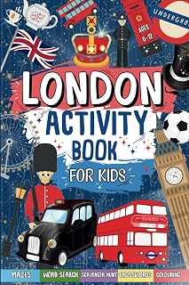 London Activity Book For Kids Ages 6-12: Perfect London Travel Trips | Includes Mazes, Word Searches, Sudoku, Crosswords And More!