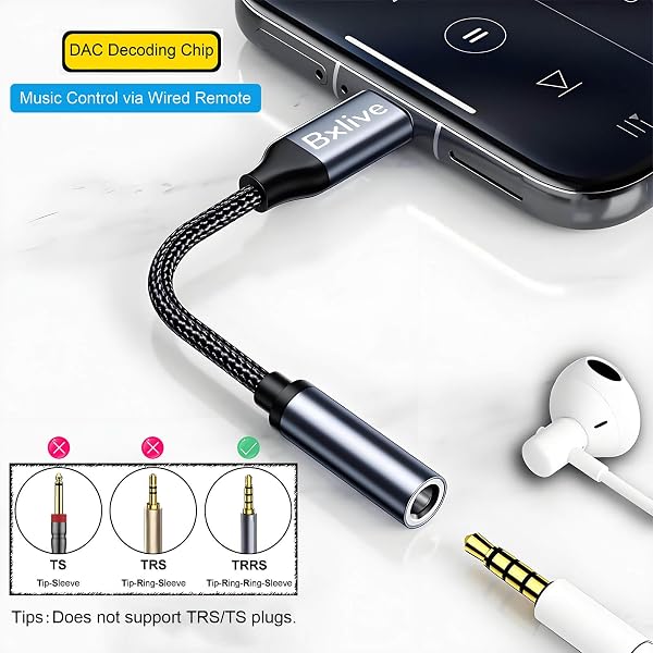 Bxlive USB C to 3.5mm Jack, 2 Packs Type C to 3.5mm Headphone Aux Digital Audio Earphone Adaptor, Aux to USB C Earphone Adapter for Samsung Galaxy, iPad Pro, HUAWEI, Xiaom, and More Type C - 2