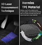 Car Mats for Toyota Camry Hybrid 2018-2024, All Weather Heavy Duty, Rubber Floor mats Odorless Non-Slip TPE Accessories (Front & Rear)