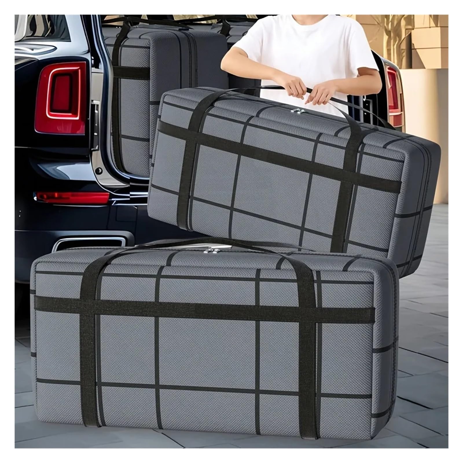 Organizer Viaggio Borsa da viaggio multifunzionale, borsa spessa, trasloco, pieghevole e impermeabile, valigia(L)
