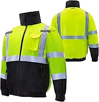 Vista 2 de Jorestech- Chaqueta impermeable de alta visibilidad ANSI/ISEA 107-2015 Clase 3, nivel 2.