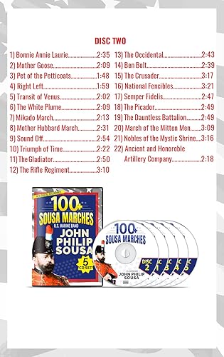 Vista 5 de 100+ Sousa Marches John Philip Sousa - U.S. Marine Band - New Digital Recordings Inc. “The Washington Post” “Stars & Stripes Forever” “Liberty Bell