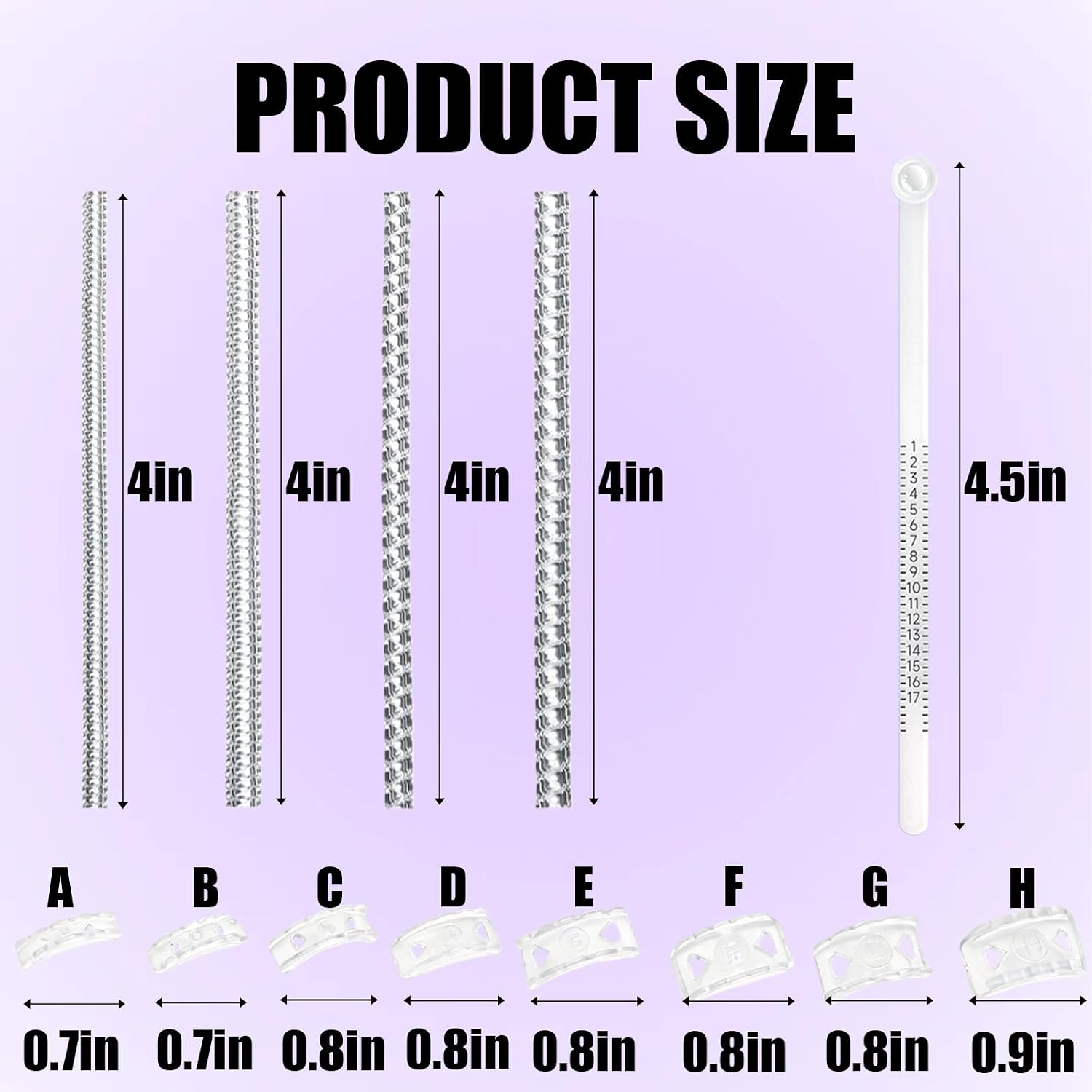 EatnMgan Ring Sizers for Loose Rings,14 PCS,Invisible Resizer Design for Spacers & Tighteners,Fits Ring Widths 2-10mm,Invisible Design for Women & Men