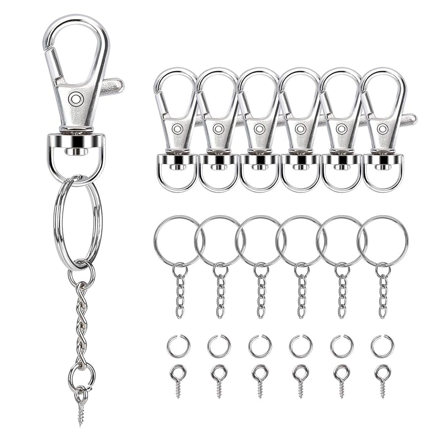 160PCS Swivel Snap Hook with Key Chain Rings Set- 40PCS