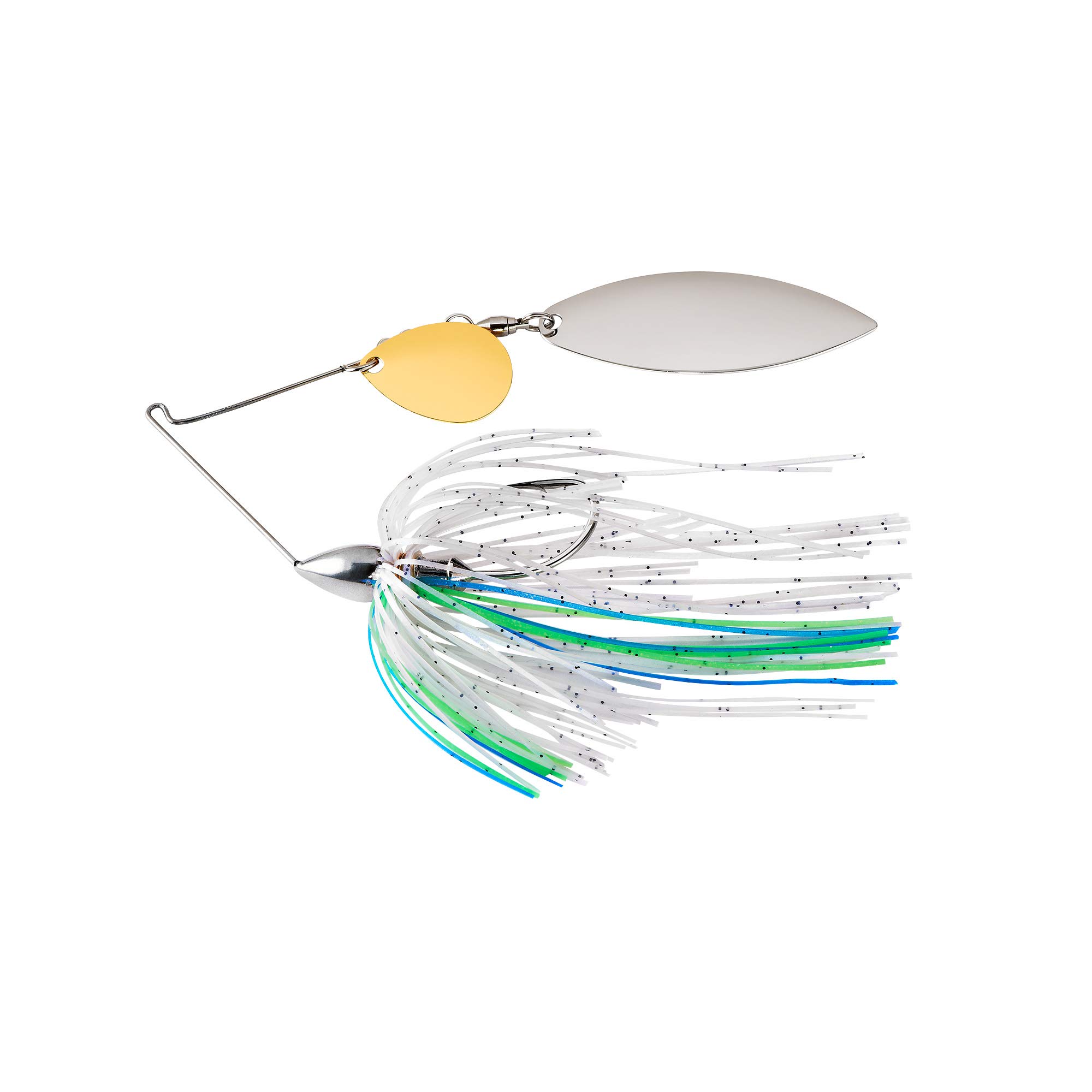 War Eagle Custom Lures Nickel Frame Tandem Willow Spinnerbait Blue Herring Skirt 3/8 oz. — image 1