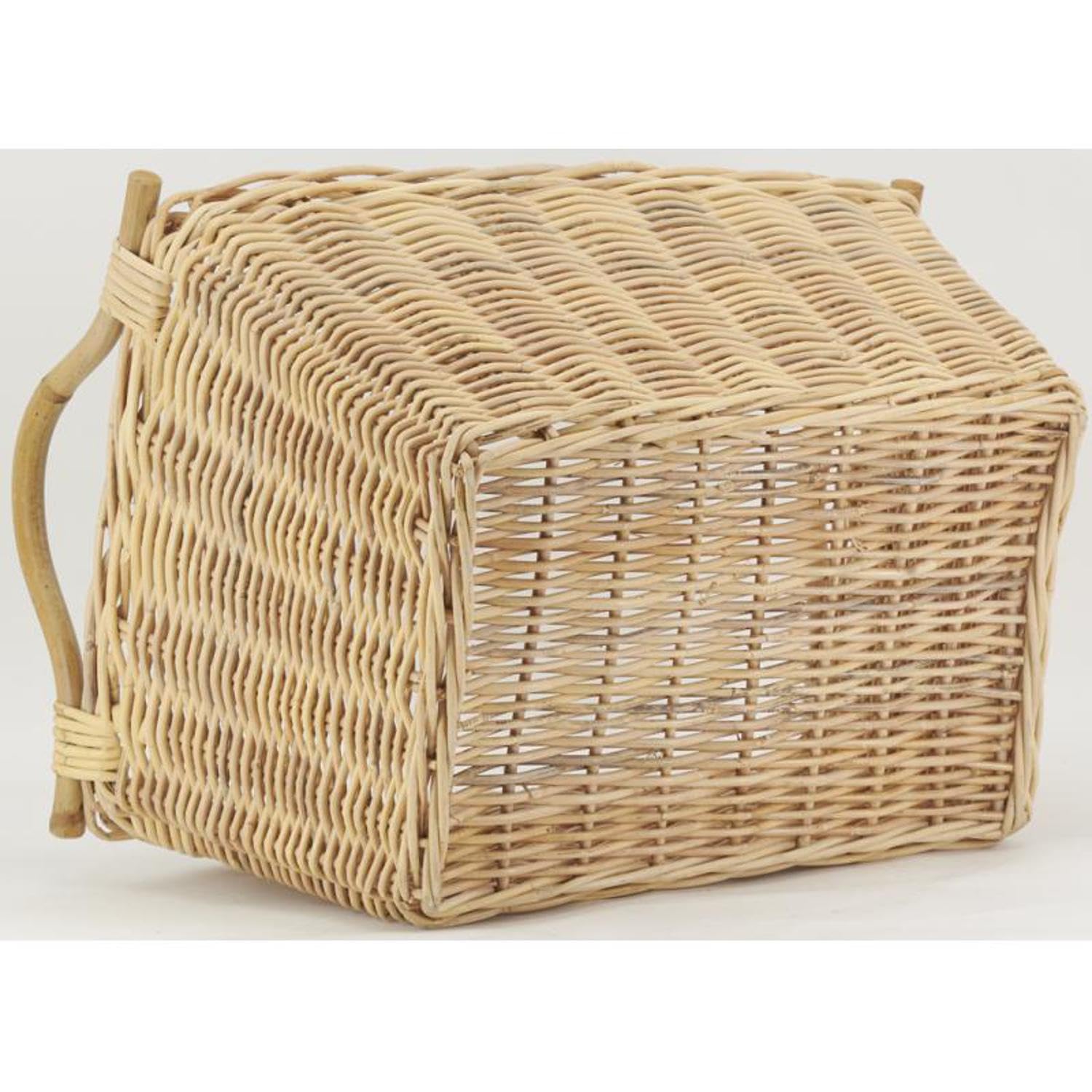 AUBRY GASPARD - Corbeille à Linge en Rotin Naturel Rectangulaire - Dimensions 60 x 45 x 32 cm - Tressage Poelet avec Anses - Légère et Pratique pour Rangement de Linge - Élégance Rustique pour Maison