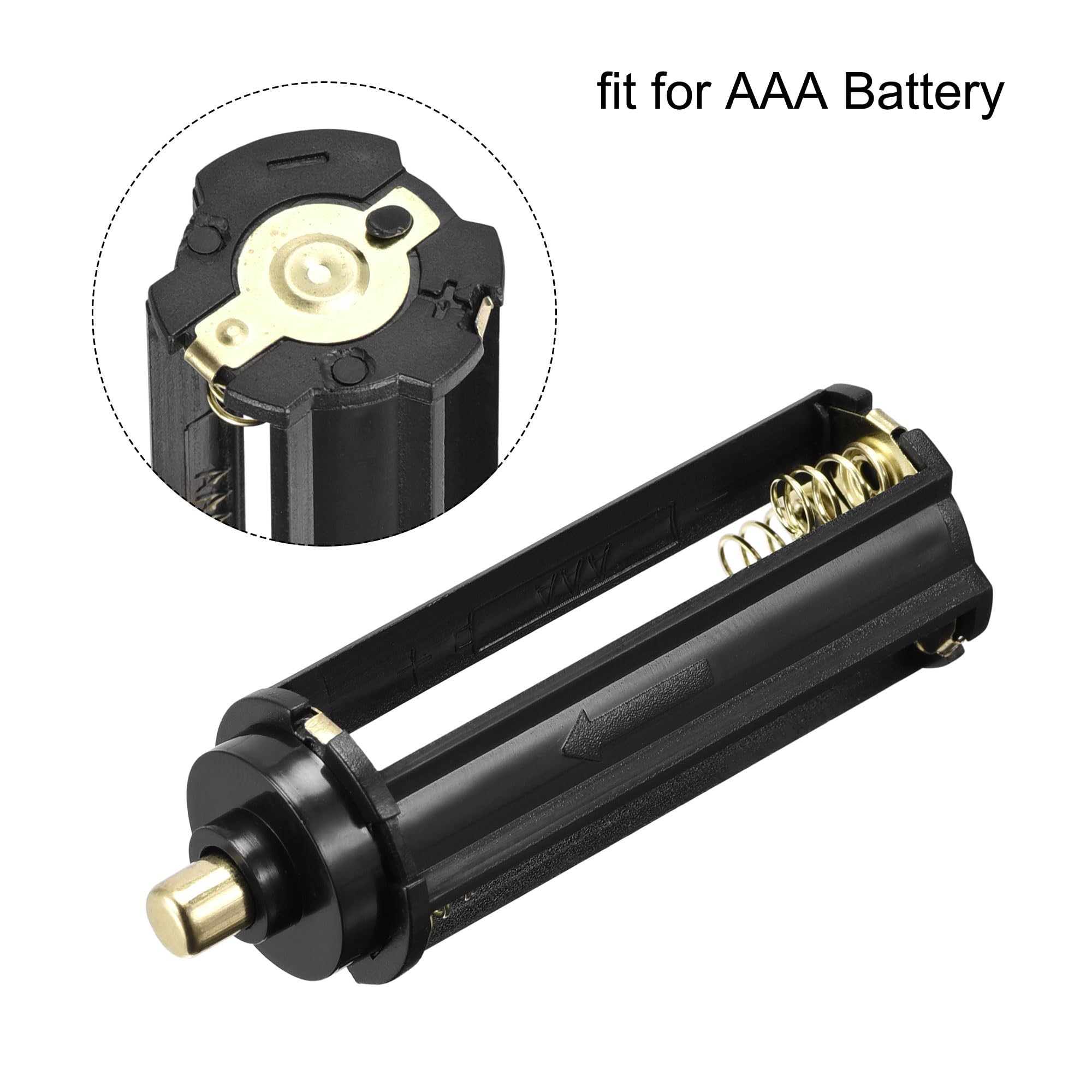 sourcing map 1 zestaw baterii AAA 3 x 1,5 V adapter pamięci, 18650 uchwyt na baterie konwerter do latarki kieszonkowej LED 18650