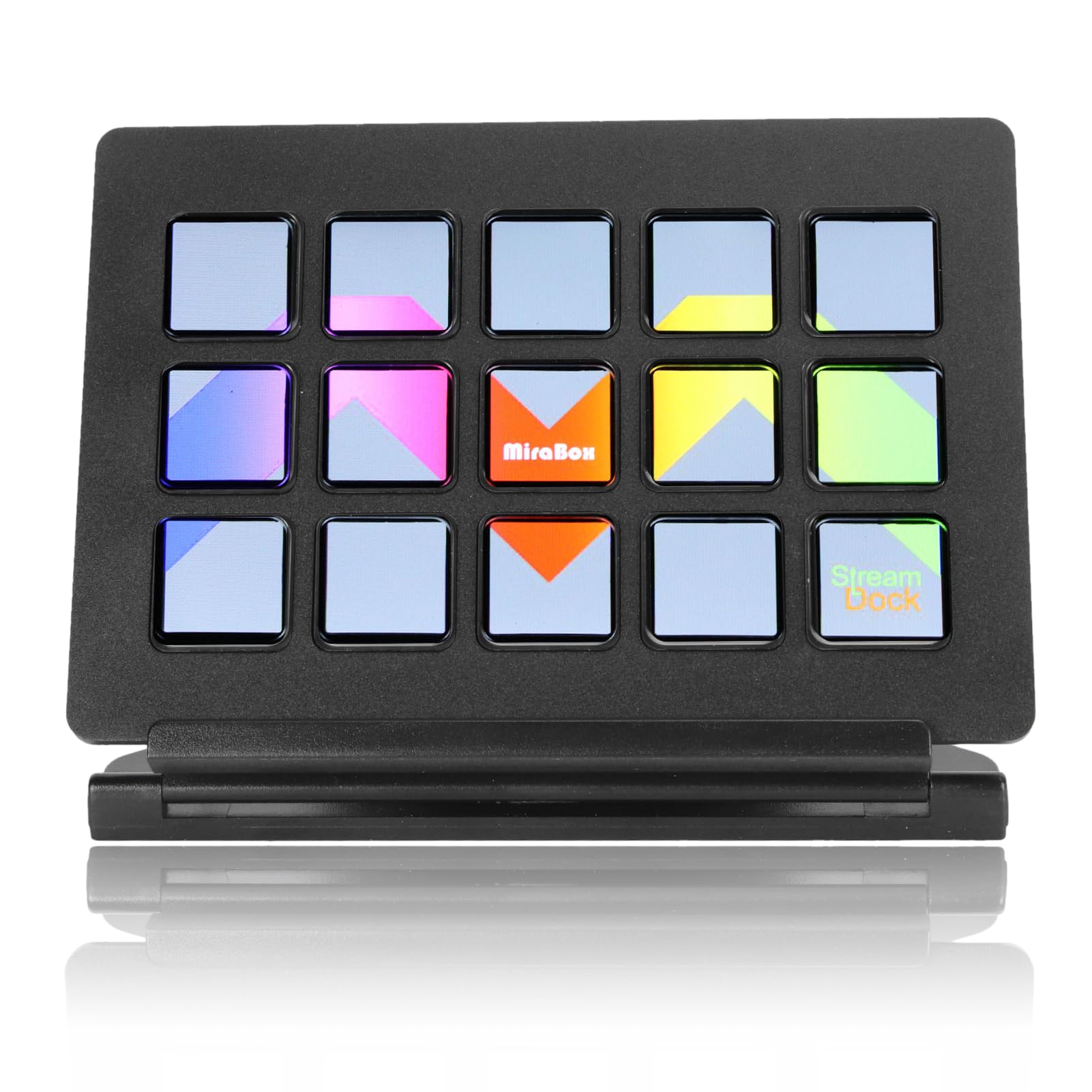 Stream Deck Controller, Teclado Todo en para Transmisión, 15 Teclas Personalizadas, Controlador de Estudio, Teclado LCD Personalizado para Elgato 4KCU para OBS para Twitch para