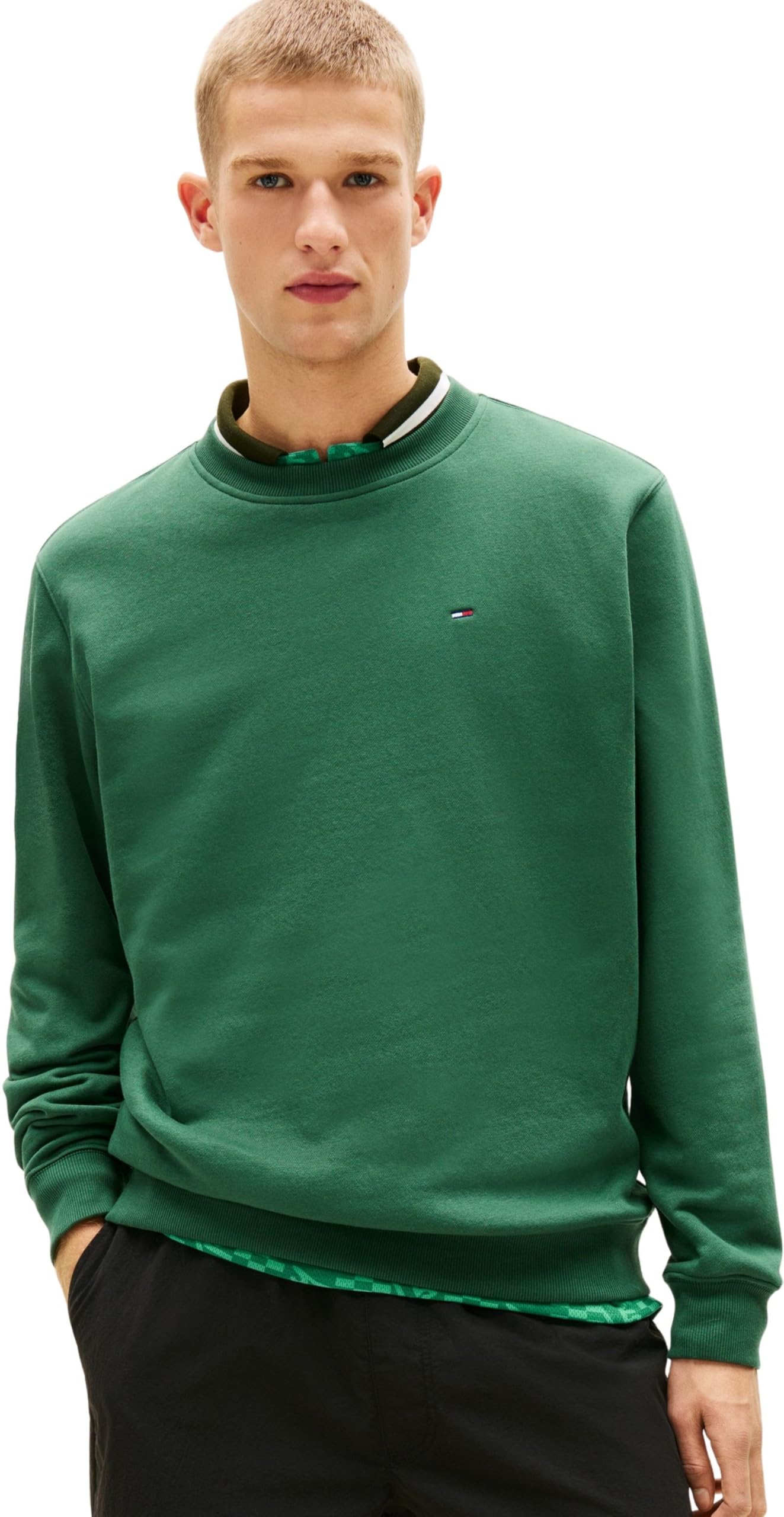 Tommy Jeans Sudadera Hombre Regular Fit Flag Fleece con Cuello Redondo — view 12