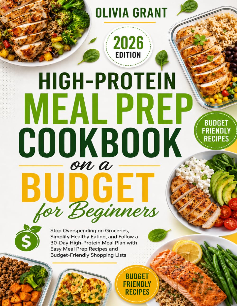 High-Protein Meal Prep Cookbook on a Budget for Beginners: Stop Overspending on Groceries, Simplify Healthy Eating, and Follow a 30-Day High-Protein ... Recipes and Budget-Friendly Shopping Lists
