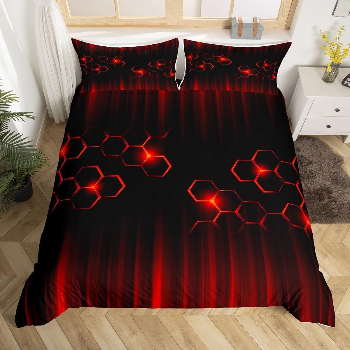 Housse de couette 220x240 microfibre douce pour éviter la couette qui glisse la nuit