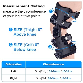OA Unloader Knee Brace- Unloader Knee Brace for Osteoarthritis, Arthritis Pain, Cartilage Repair, Bone on Bone Knee Joint Pain, Lateral Degeneration Knee Support (Black Left)