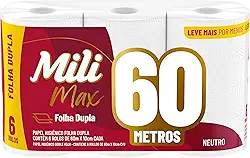 Mili MAX 60m Folha Dupla - 6 rolos