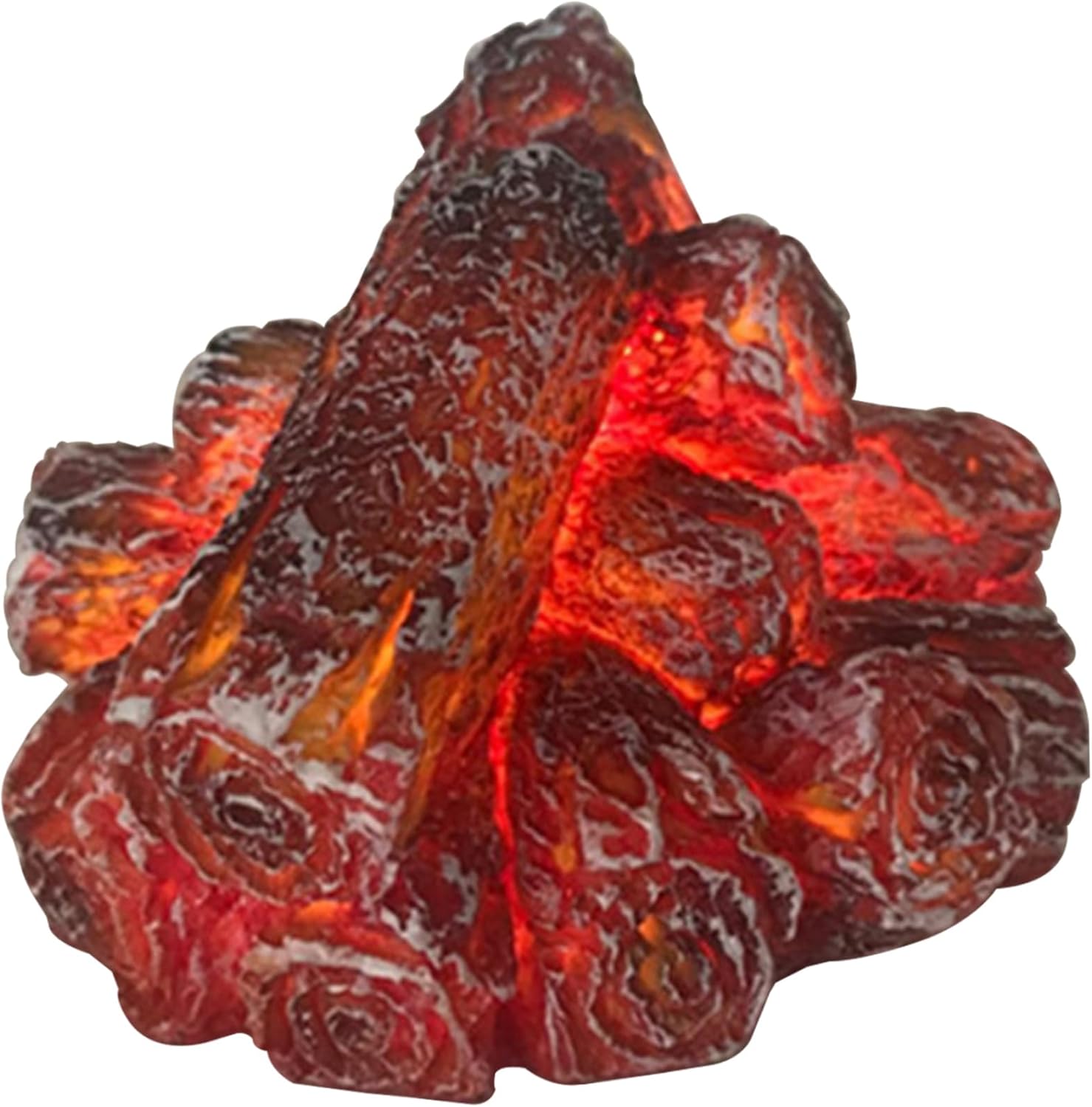 Lampada A Carbone Artificiale Simulata, Luce Notturna A LED Con Fiamma Tremolante, Per Camino Senza Fiamma, Campeggio E Decorazione Casa, 14x12x9,5 Cm, A Batterie