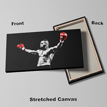 Mike Tyson Boxing Winning Canvas Wall Art Picture Print - For Boxing Fans Modern Family Home Gym Office Hotel Decoration (XL:101.6cm x 50.8cm)