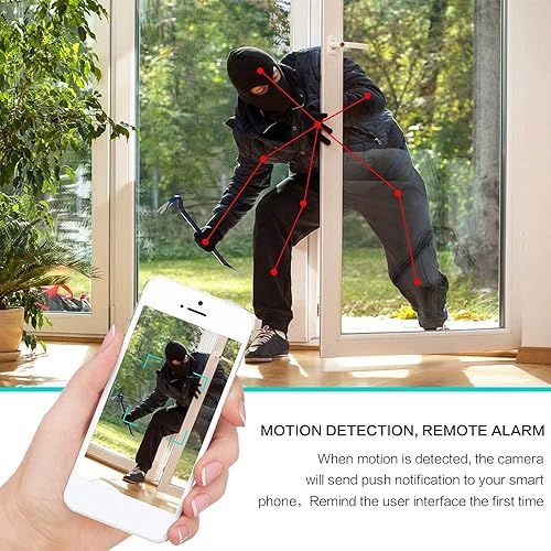 Miniatura 4 de HOEUJIA Cámara oculta DIY Mini cámara espía portátil e inalámbrica 1080P HD con detección de movimiento, cámaras de seguridad para el hogar,