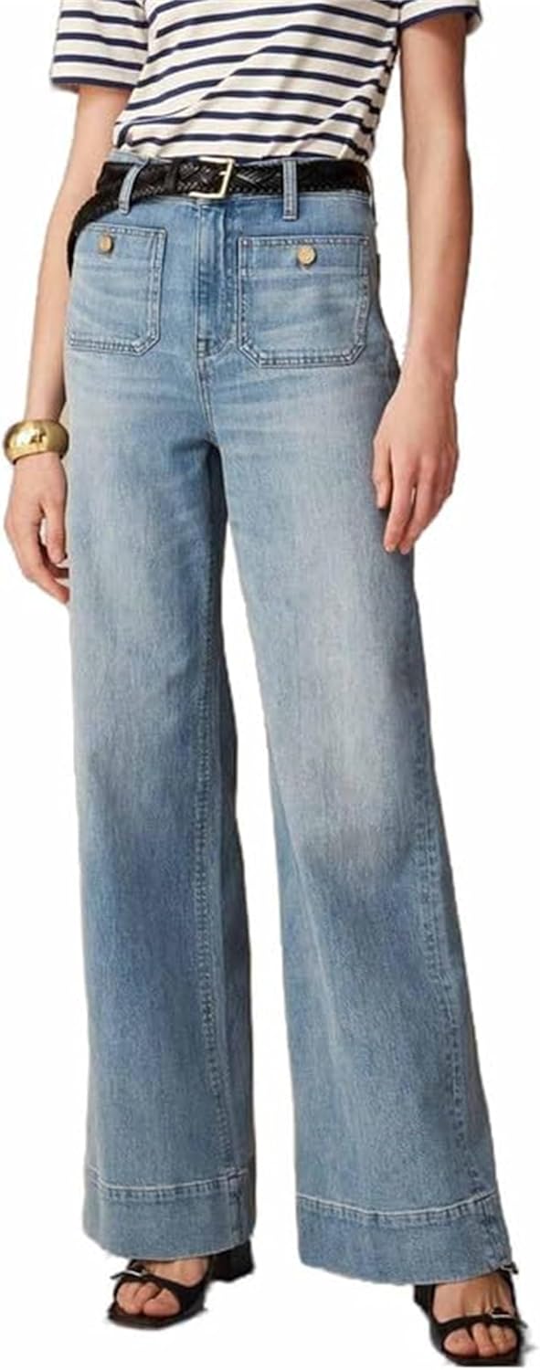 Tummy Control Sailor Wide Leg Trouser, Wide Leg Jeans