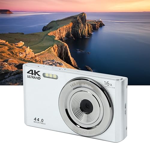 Miniatura 4 de Cámara digital con zoom 16X para fotografía de viaje, pantalla de 2.8 pulgadas, cámara 4K de 44 MP, cámara de carcasa de plástico a prueba de golpes