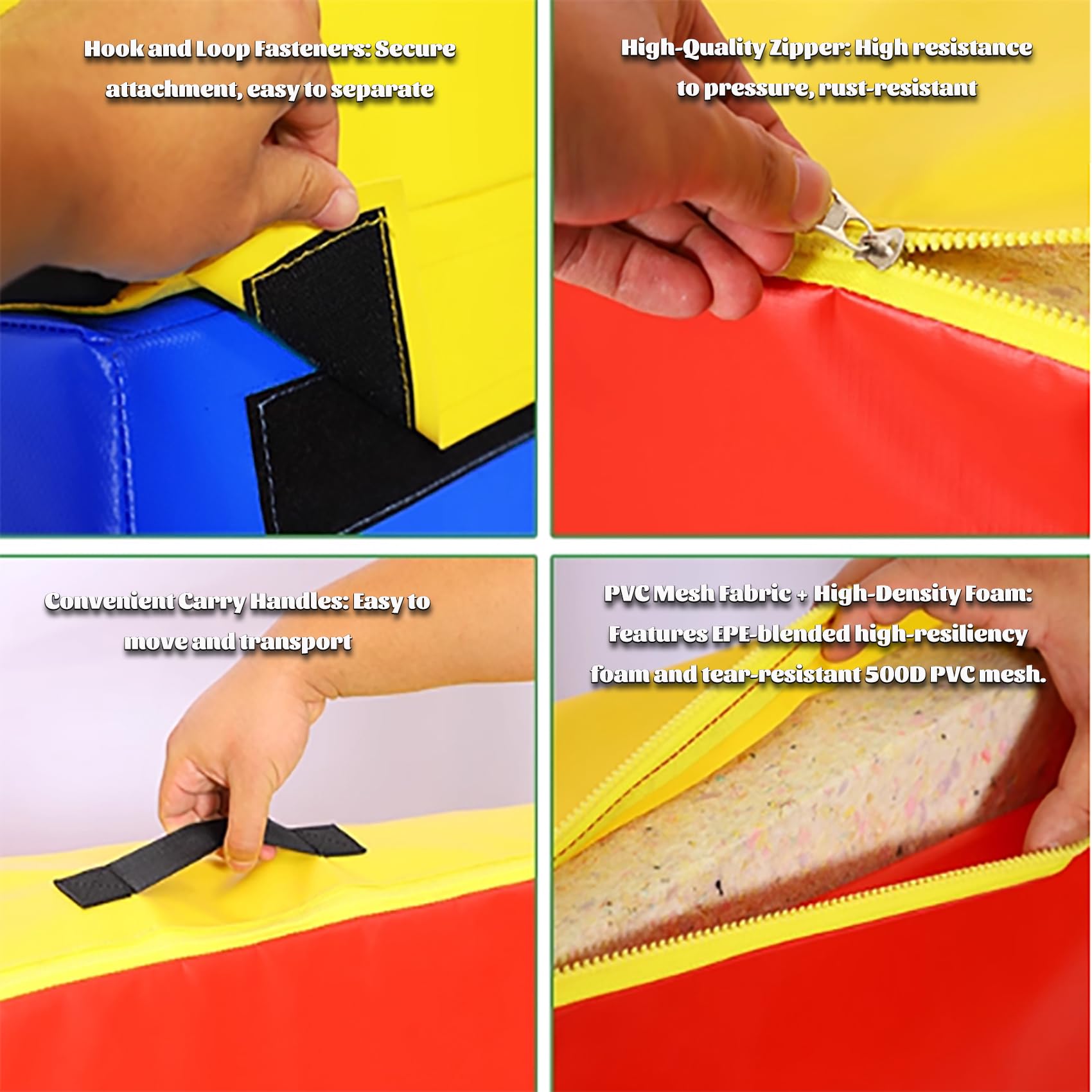 3/4-in-1 Verstellbare Trapez-Sprungkiste Kinder, Stoßdämpfender EPE-Schaum & rutschfeste PVC, Sicherer Stapelbarer Design für Zuhause & Draußen(Size:4-in-1)