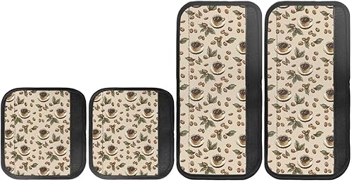 Miniatura 73 de Juego de 4 fundas protectoras de repuesto para manija de puerta de refrigerador con temática de té de la tarde para microondas, horno, refrigerador