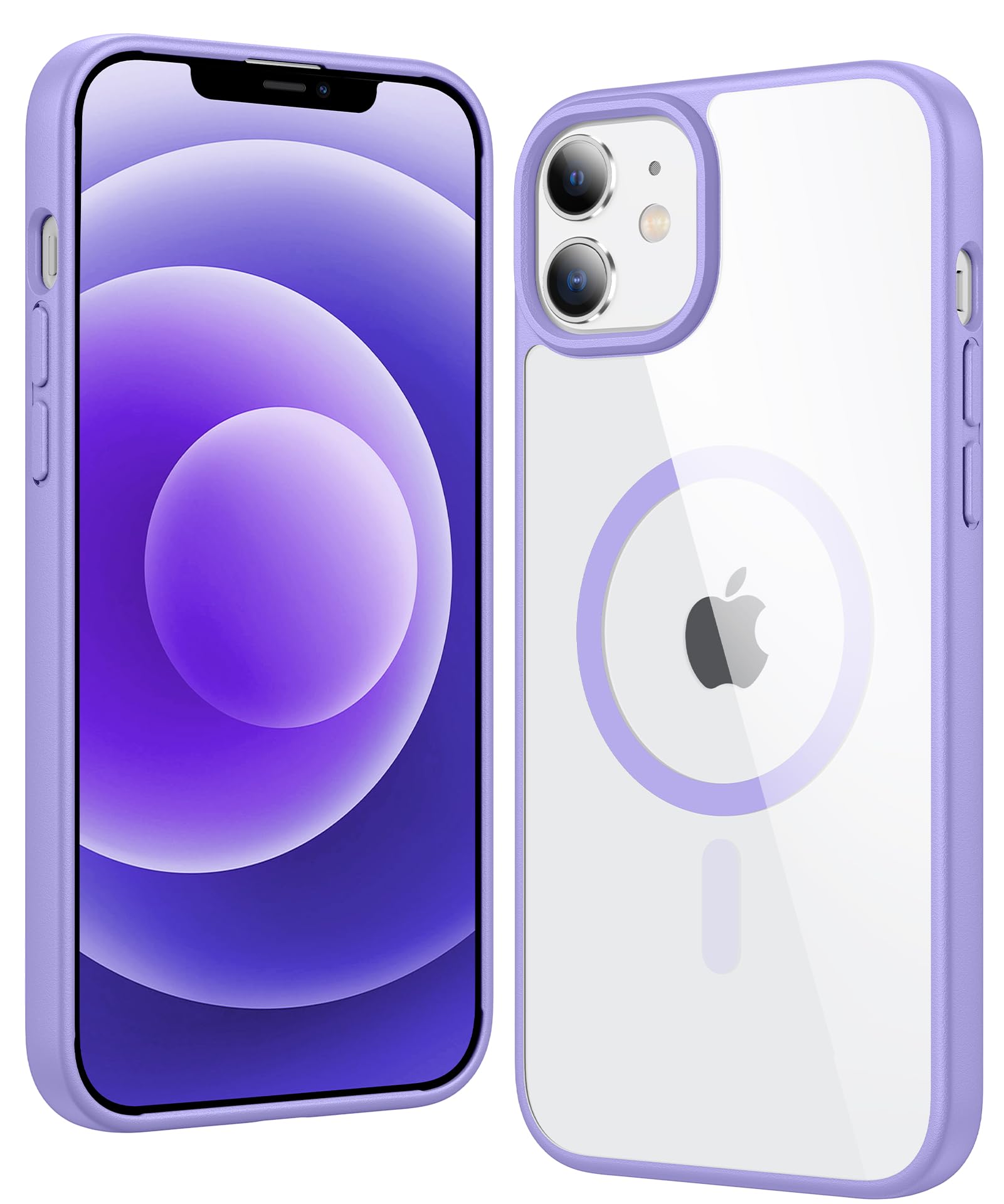 FNTCASE for iPhone 12 Case Clear iPhone 12 Pro Case Compatible with Magsafe | Anti Yellowing, Military Grade Drop Protection, Slim Magnetic Phone Cases, Shockproof Bumper, Transparent Cell Cover