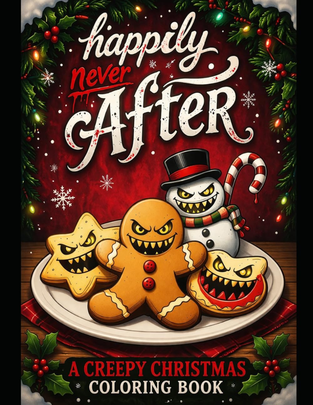 Happily Never After: A creepy christmas coloring book