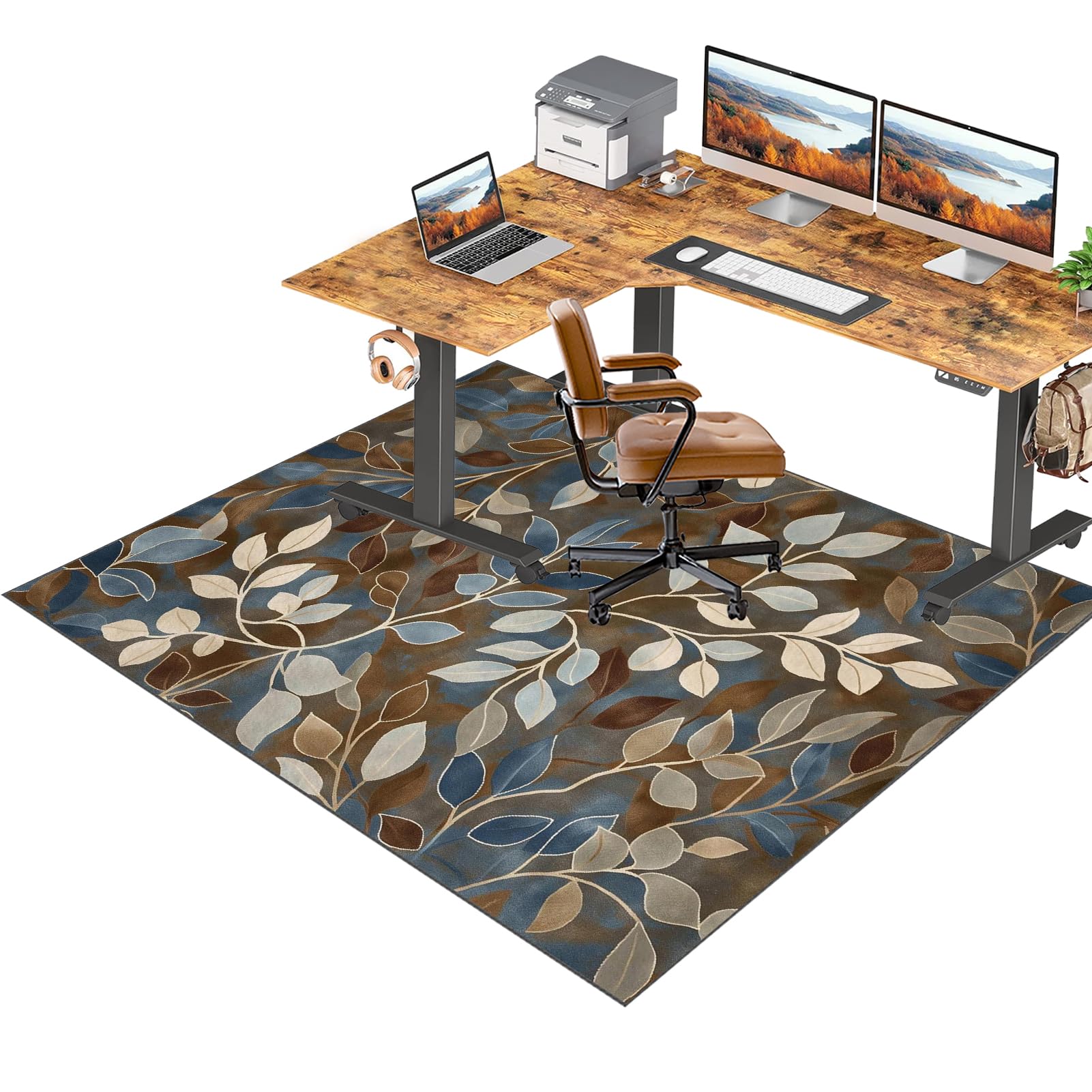RxiBeFuw 200 x 300 cm Office Chair Mat for Hardwood Floor Carpet Protector Chair Mat Gaming Chair Mat Large Anti-Slip Desk Chair Mat for Carpet Floors, Floor Protector Mat for Office Home