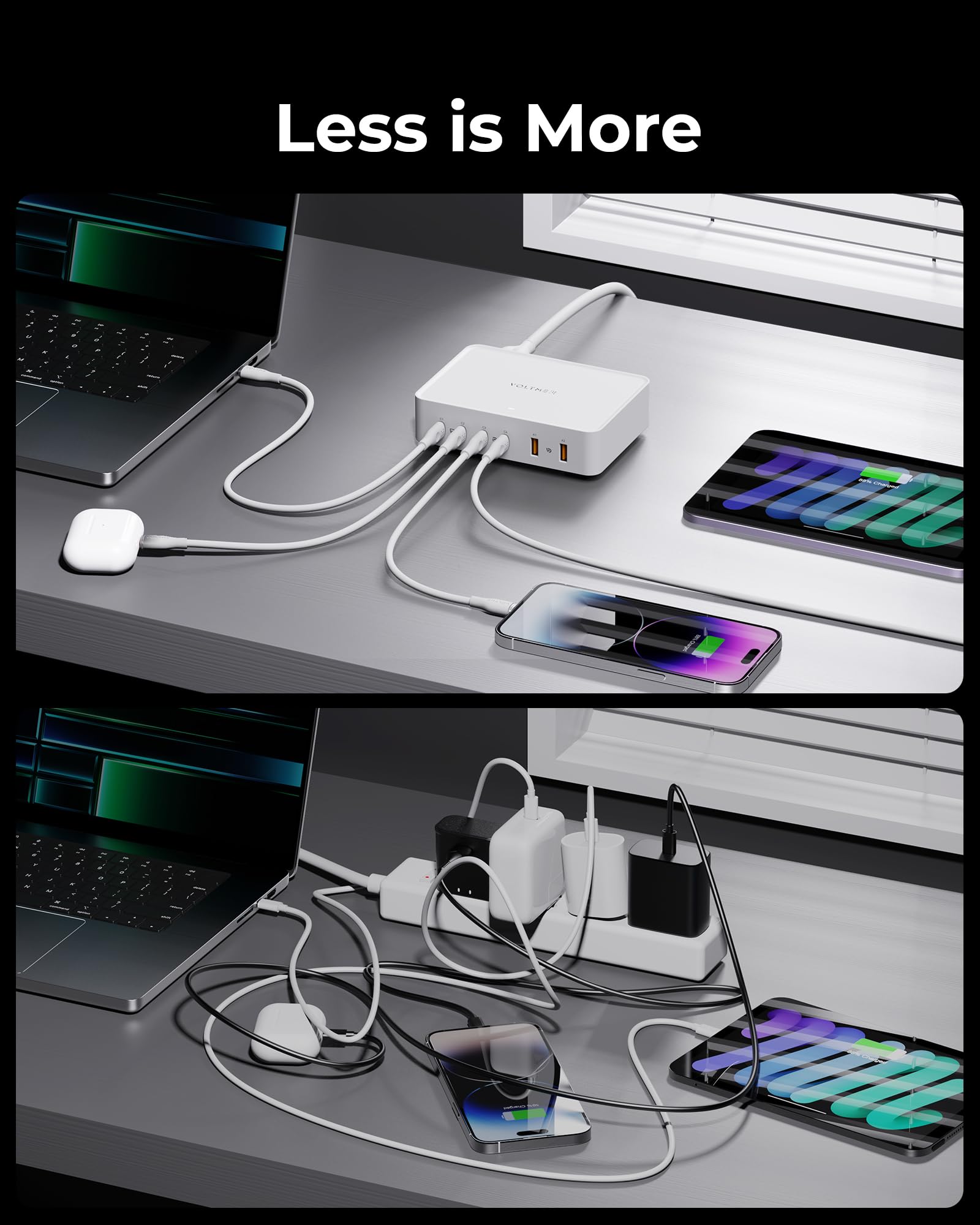 240W 6ポート GaN充電器 Amazon.com: VOLTME 240W 6-Ports USB C Charger GaN PD140W Super