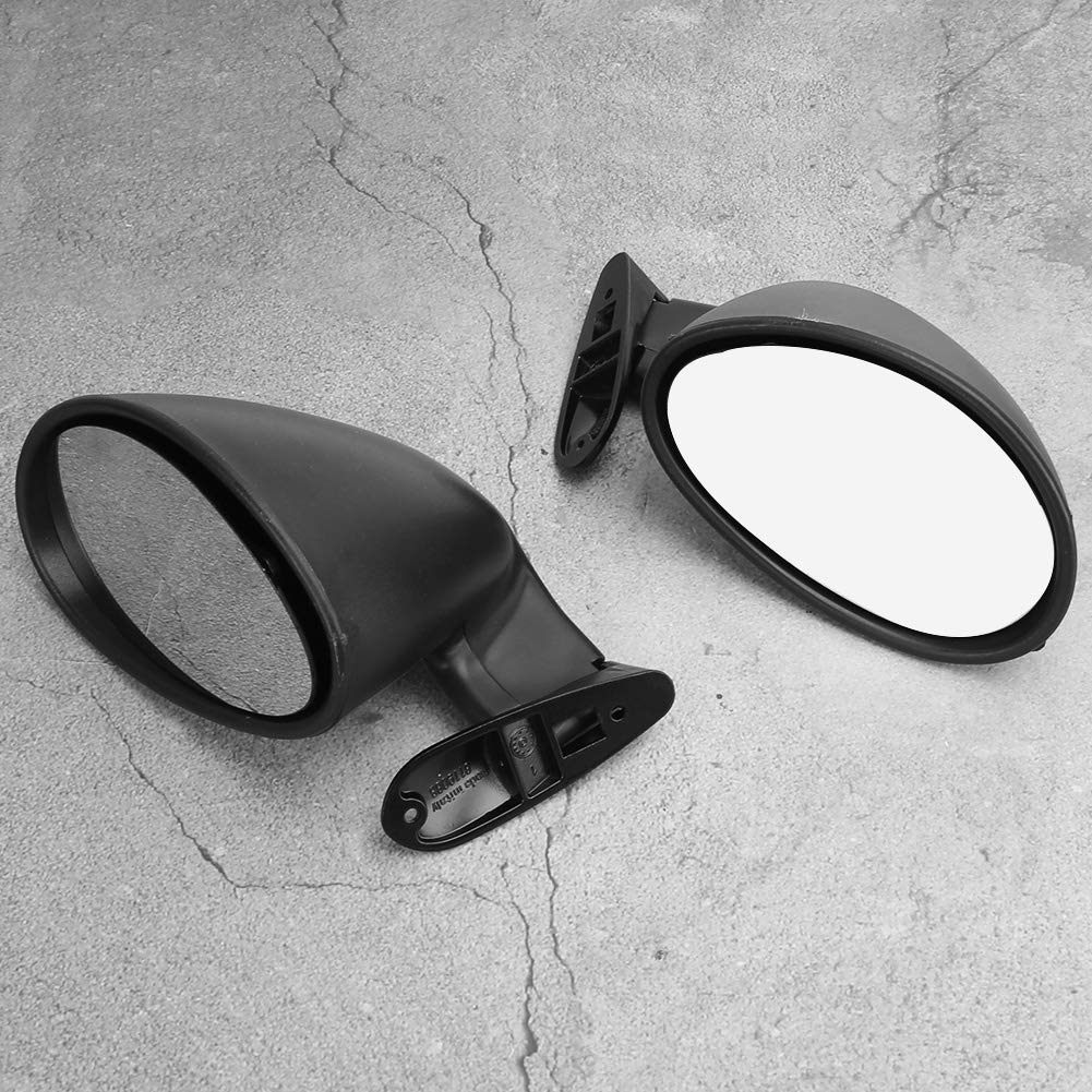 KIMISS 1 par de espejos de puerta lateral de coche, espejo retrovisor de puerta lateral universal negro, accesorio de modificación de coche clásico